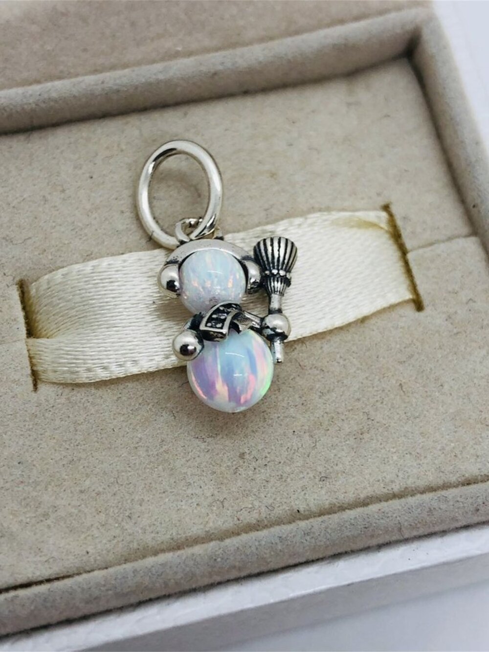 ✨🔥Pandora Opalescent Snowman Dangle Charm